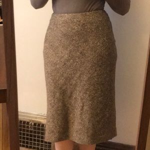 Tweed midi-skirt